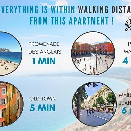 Nestor&jeeves - 1er Design - Hyper Center - Very Close Sea And Pedestrian Zone Apartment *