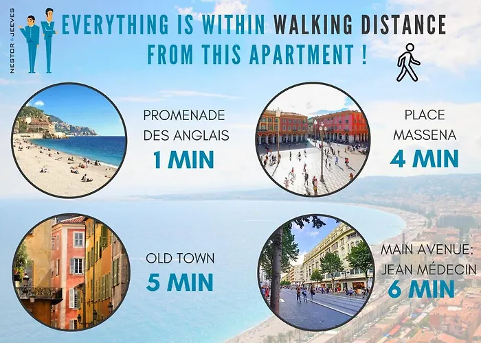 Nestor&jeeves - 1er Design - Hyper Center - Very Close Sea And Pedestrian Zone Lägenhet *